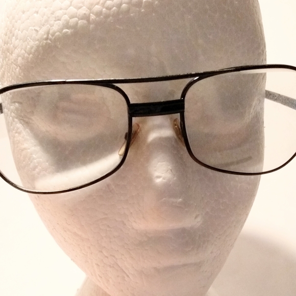 Polaris Vintage Aviator Style Black Men's Eyeglass Frame - Picture 2 of 12